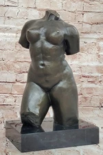 Handcrafted bronze sculpture Nude Torso Beautiful Tribute Maillol Home Decor Art