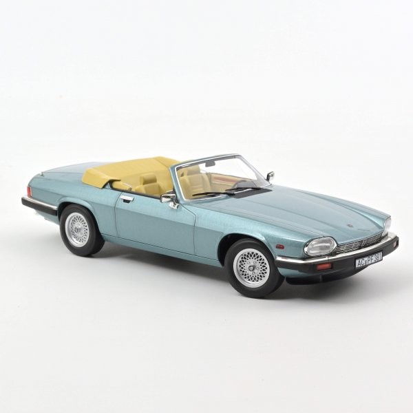 1/18 Norev Jaguar XJ-S 5.3 H.E. Convertible 1988 Light Blue Metallic 182635-image