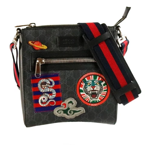 Gucci Bag Courier Patchwork GG Supreme Sac à Bandoulière Messenger Femmes s Hommes s GU