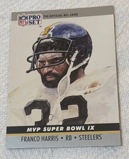 Franco Harris 1990 Pro Set Super Bowl IX #9 RB Steelers Card