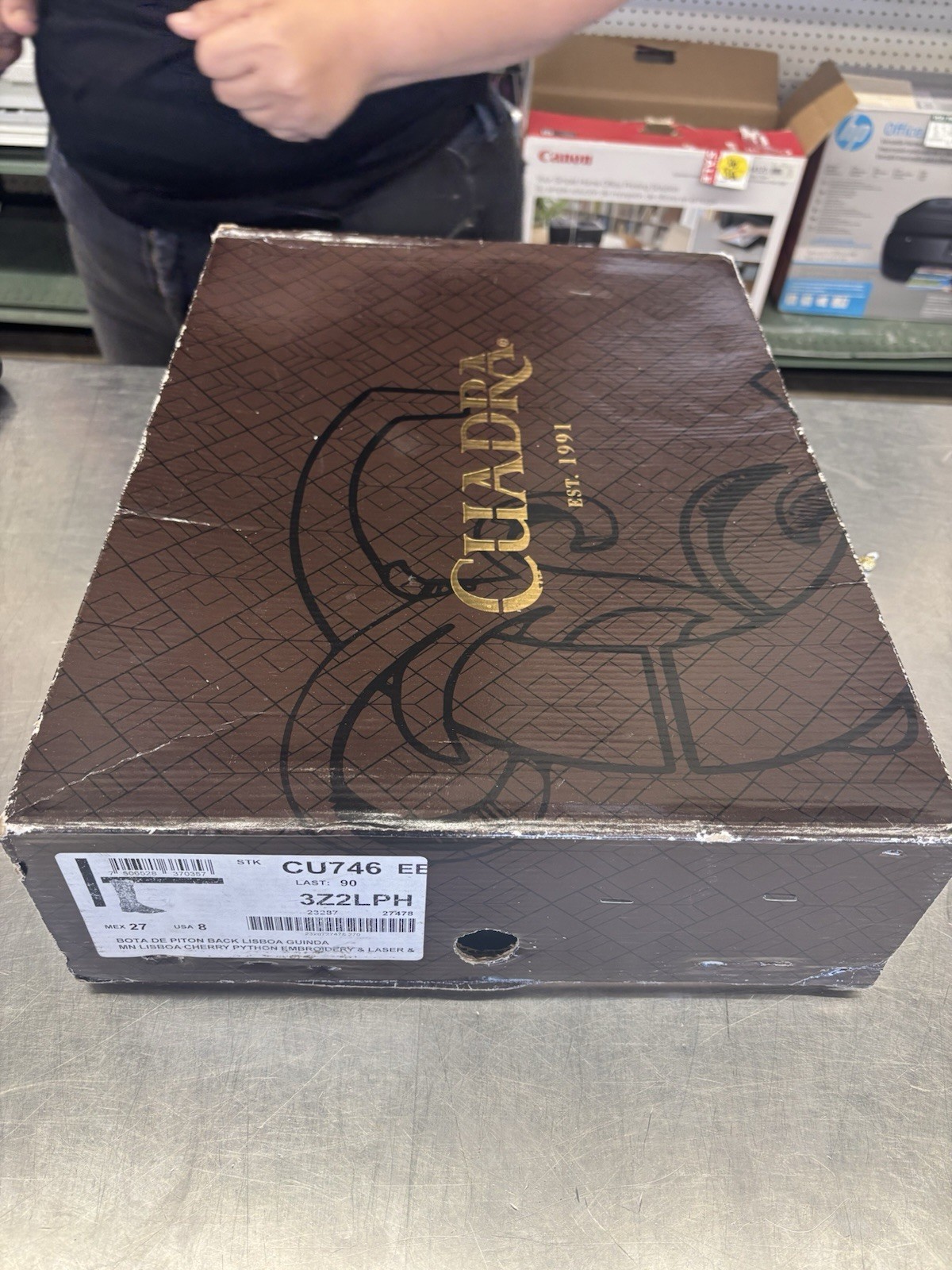 Cuadra Men's Lisboa Cherry Python & Laser Square … - image 10