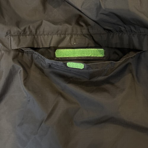 Lands' End Youth S (8) Hooded Zip-up Windbreaker Green Black Camo - Picture 9 of 11
