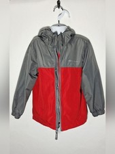 Eddie Bauer Kids' Red and Gray Hooded Jacket Size XS 5/6