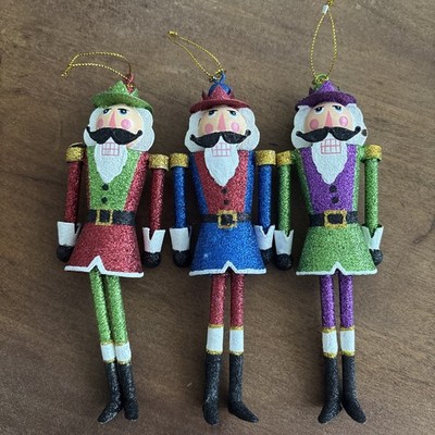 3 X Kurt S Adler Nutcrackers H 6 3/4 inch  Think Sparkling  