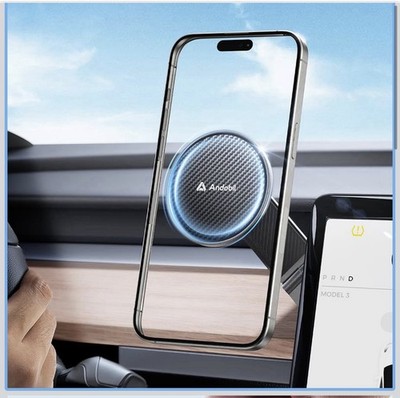 Andobil Upgrade Tesla Phone Mount [Strong Magnet & Foldable] MagSafe Qi Mount