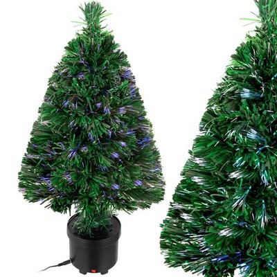 CASARIA® Weihnachtsbaum künstlich 66cm Mini Tanne Glasfaser Beleuchtung 9 Farben