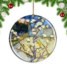 Van Gogh Pear Tree In Blossom Painting Christmas ornament city travel souvenir