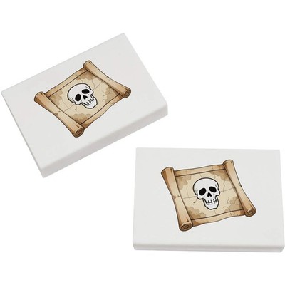 2 x 45 mm ''Piraten Schatzkarte'' Radiergummis / Gummis (ER00055627)