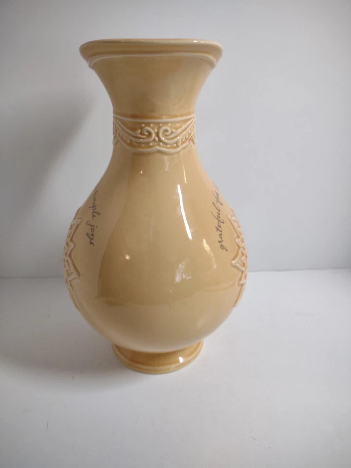 Jarrón Bendiciones Dayspring Ever Grateful Collection - Amarillo - 11.5" Christian Foto 3 de 4