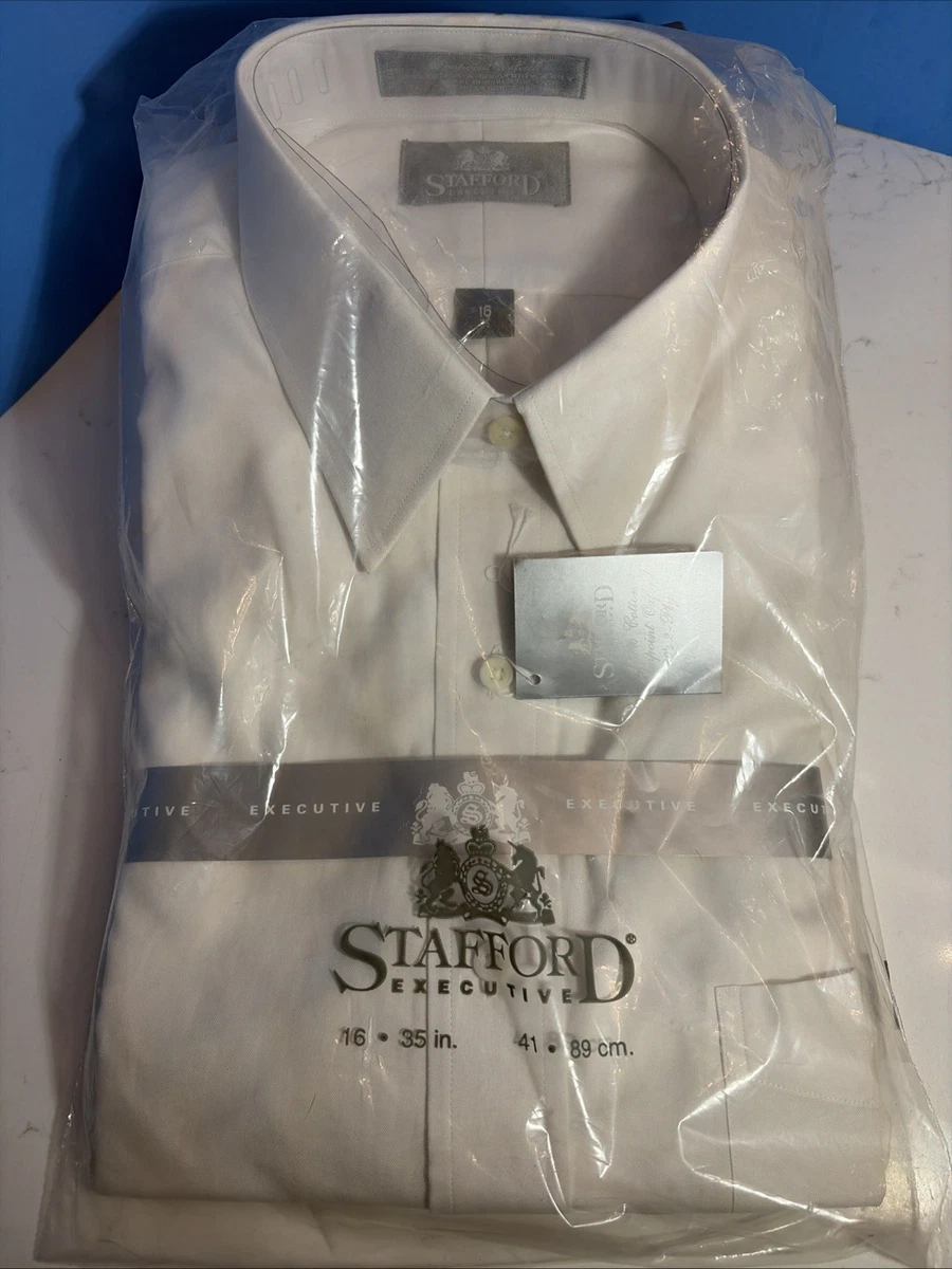Stafford White Classic Fit Dress Shirts for Men for sale | eBay