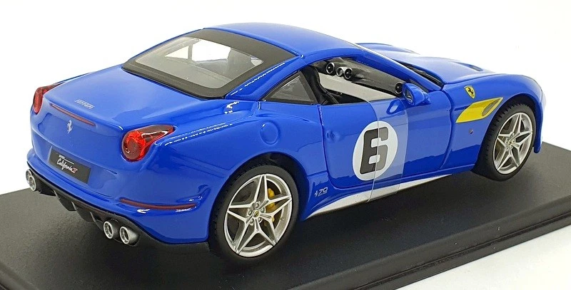 Burago 1/24 Scale Diecast 191223L - 1971 Ferrari California T - Blue #6 - Image 2 of 4