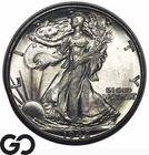 1942-D Walking Liberty Half Dollar, Better Date, Beautiful Gem BU++