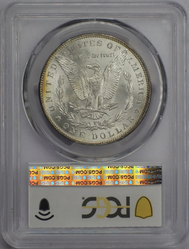 Dólar de plata Morgan 1883 - graduación profesional MS 63+ tono monstruo Foto 4 de 4