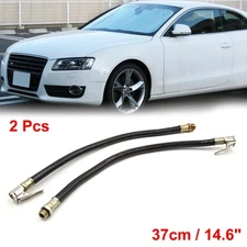 2Pcs Rubber Air Hose Clip on Chuck Tire Pressure Inflator for Car Motorcycle