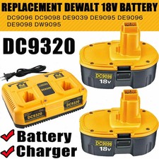 2PACK 18 Volt For DeWalt 18V 7.0Ah Battery /Dual Charger DC9096 DC9099 DC9096-2