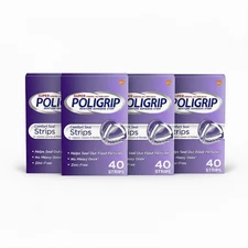 4 Pack Super Poligrip Comfort Seal Denture Adhesive Strips 160 Strips Best Price