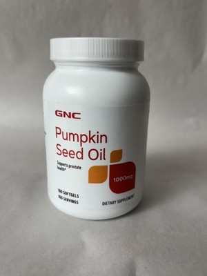 GNC Pumpkin Seed Oil 1000 MG 100 Softgels(EXP:05/2027)