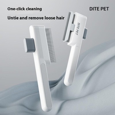 Pet Hair Removal Comb Flea Comb,New One-Click Self-Cleaning Pet Removal Combs