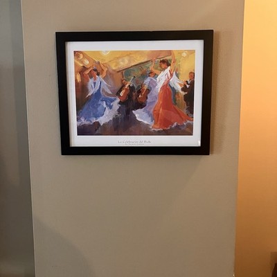 Sharon Carson La Celebracion del Baile Framed Art Print Spanish Flamenco Dancers
