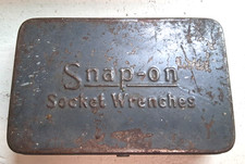 Vtg Snap-on Metal Wartime 14 Dr Box 7-socketsextension T Breaker Bar