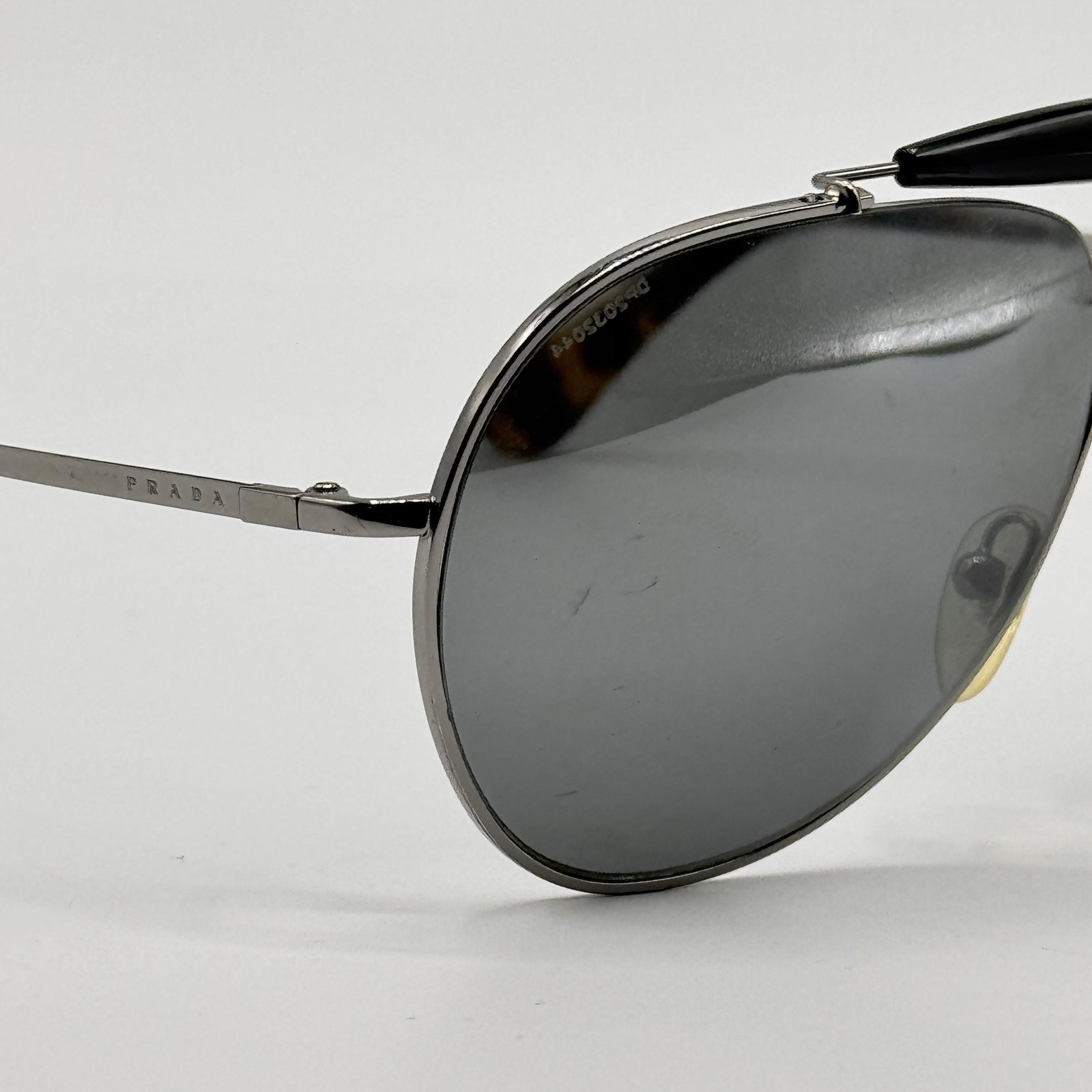 Prada SPR 56S 5AV 7W1 Sunglass Gunmetal Aviator Frame Gray Lens 59-13-140 thumbnail 16