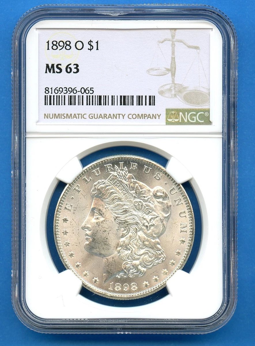 New Orleans Grade MS 63 1898 Year Morgan US Dollars (1878-1921