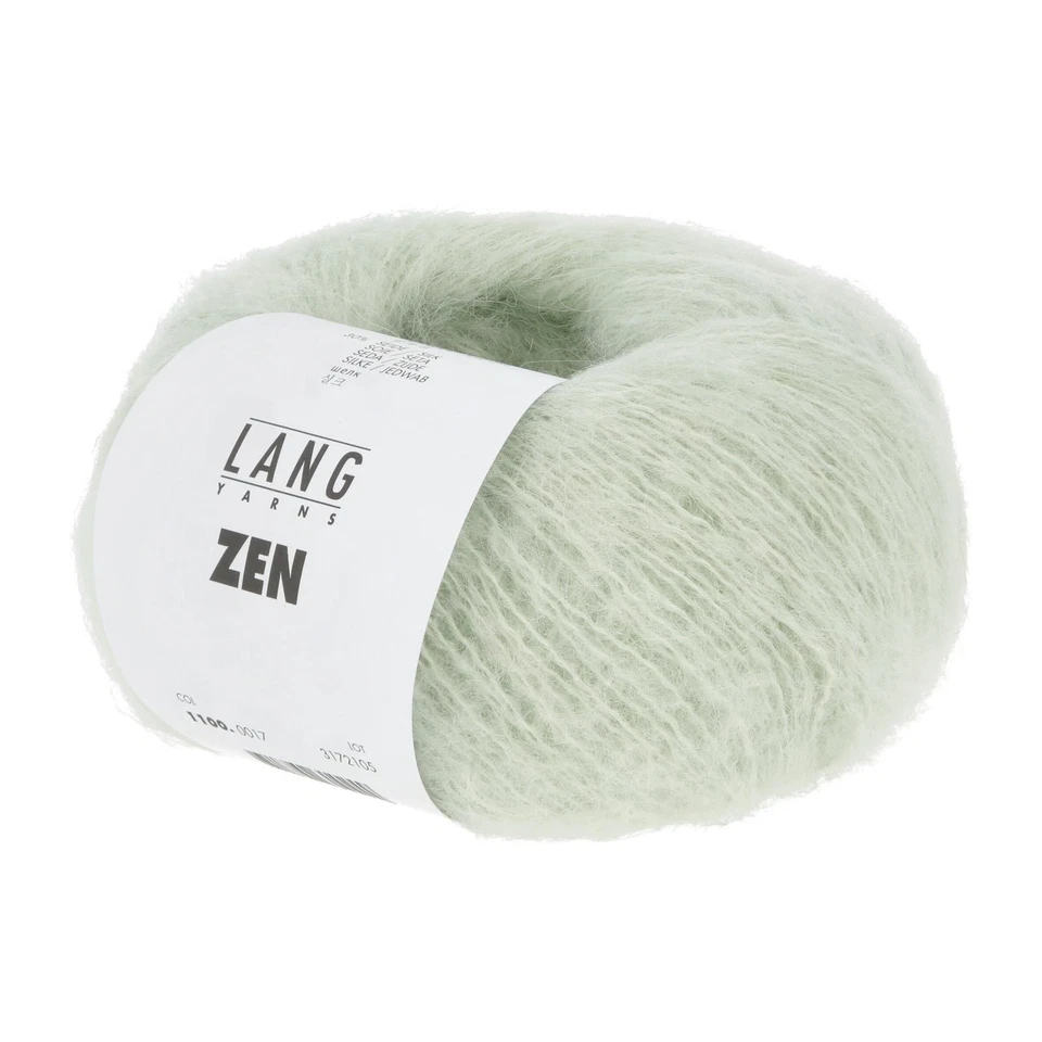LANG YARNS Lana Creativa! Filati lunghi - Zen - Fb. 17 verde chiaro 25 g