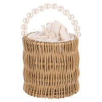 Frauen Stroh KreuzträGer Tasche Zylindrisch Rattan Tasche Stroh Clutch GeldböRse