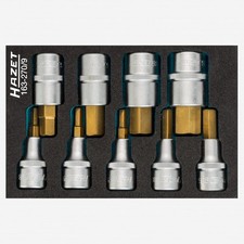 Hazet 163-2709 12 Drive Metric Hex Bit Socket Set 9 Pieces