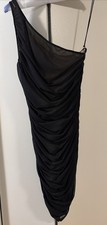 Alice + Olivia One Shoulder Black Mini Dress, Size 8