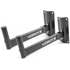 Vonyx WMS-02 Adjustable Speaker Bracket Set | 25KG Load for PA DJ Monitors