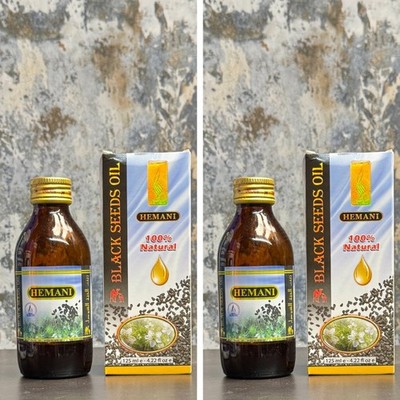 Hemani 100 % reines kaltgepresstes Nigella Sativa Schwarzkümmelöl 125 ml x 2 Flaschen