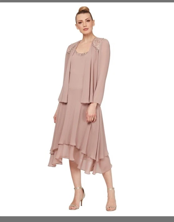 s.l. fashions mother of the bride dresses SL FASHIONS Knot Front Metallic Midi Cocktail Dress in Black Gold at Nordstrom, Size 18W