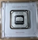 Geiger 50 Gram Silver Square Bar .999 Fine Silver Sealed Assay Made in Germany