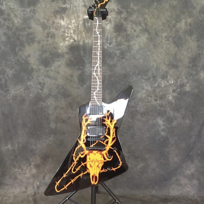 #ad #ad Oxhead Electric Guitar Black Body HPL Fretboard Factory 2EMG Pickups Black Parts $305.10