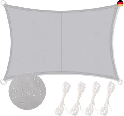 DICLLY Sonnensegel,2x3m Sonnensegel Wasserdicht Rechteckig,für den Außenbereich S