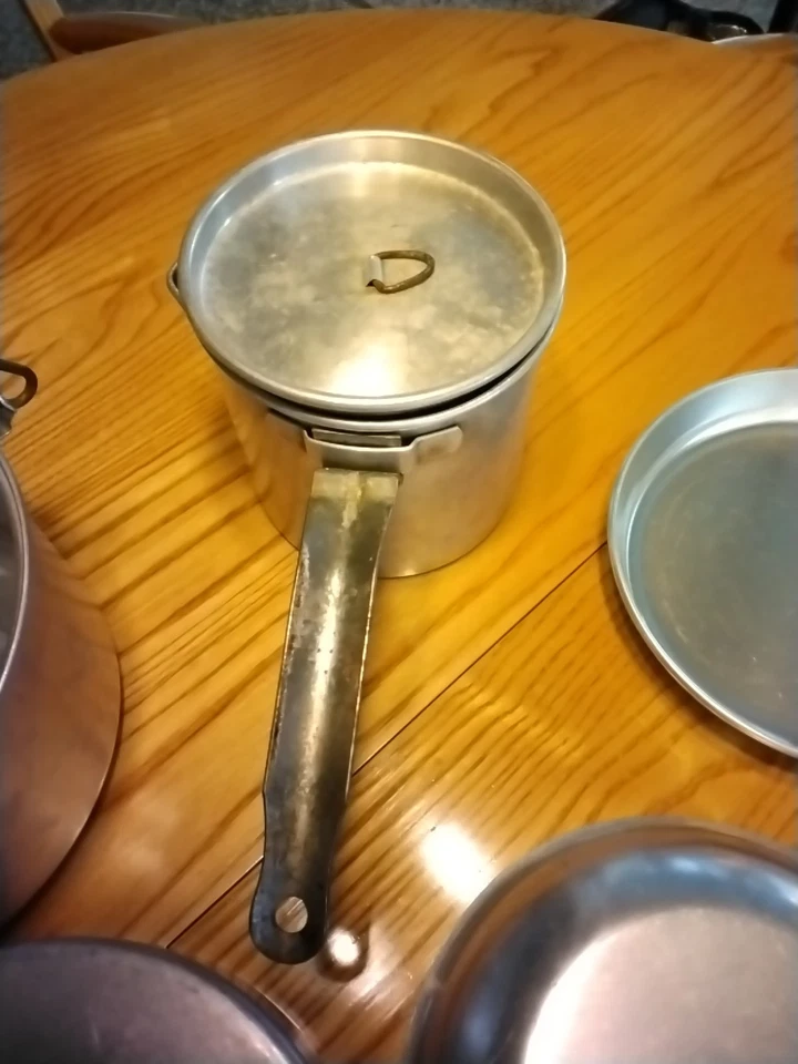 Vintage Palco & Mirro Aluminum Camping Mess Set Cooking Pots, Pans, Lids Handle - Image 2 of 4