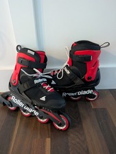 Rollerblade Microblade Boys Inline Skates Adjustable 5-8 Black Red