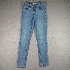 Levi  s 721 High Rise Skinny Jeans Womens 26x27 Light Wash Stretch Denim