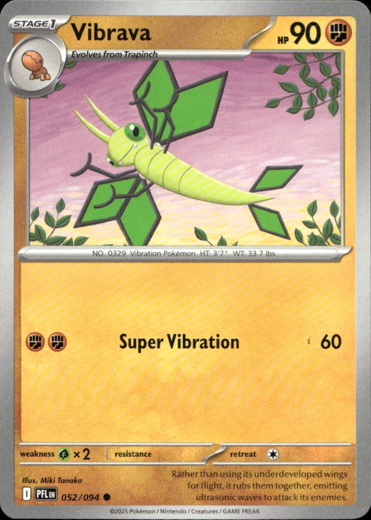 Vibrava 052/094 ME02 Phantasmal Flames C NM English Pokémon