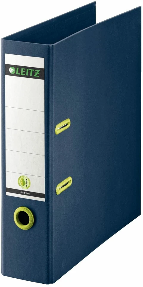 Leitz 10040069 Qualitäts-Ordner (100% receyceltes Papier, Stabile Graupappe) 8cm