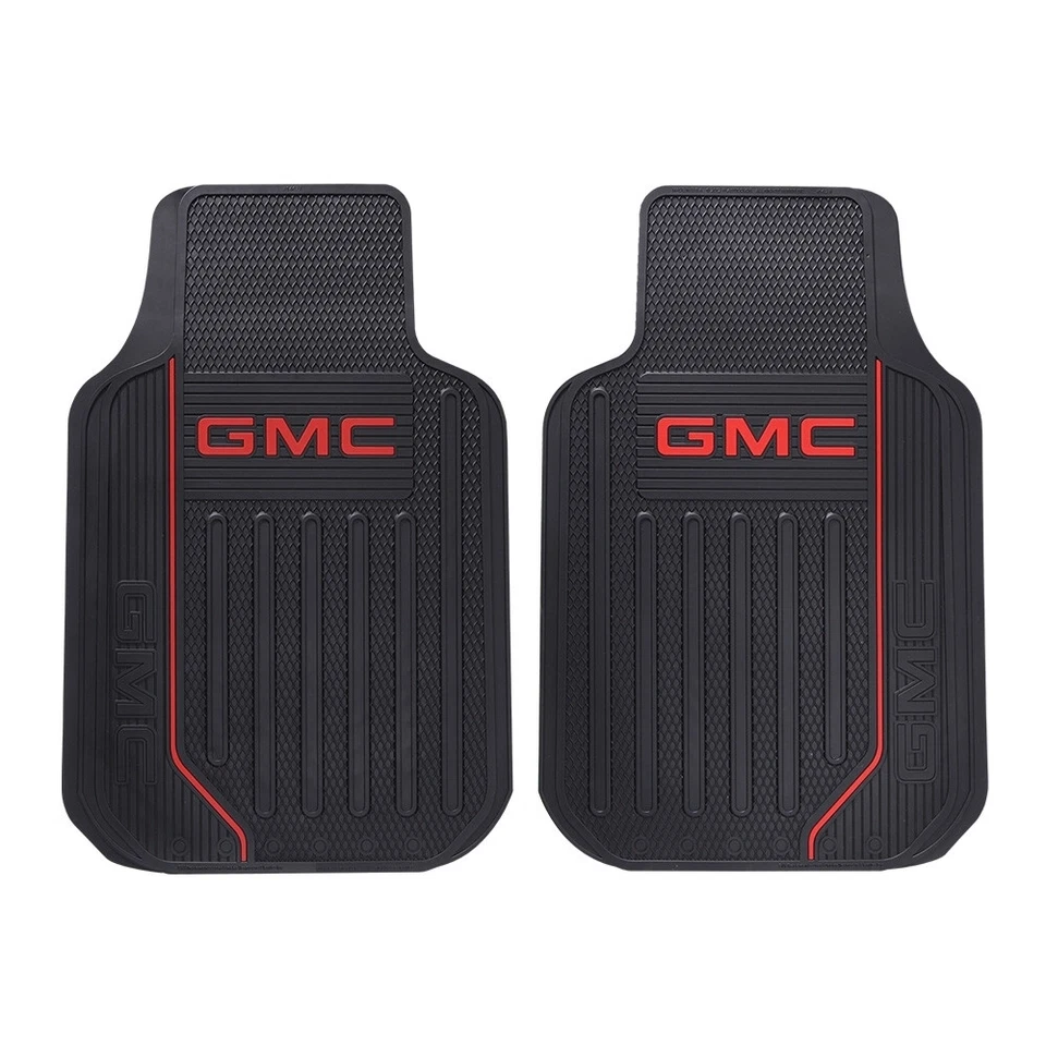 9pc GMC SUV Truck All Weather Floor Mats Steering Wheel Cover Seat Belt Pads Foto 2 de 4