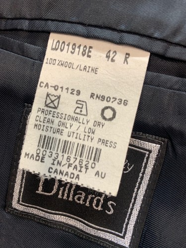 Ralph Lauren Men's Sz 42R Wool Blazer Sport Coat 2 button checked Gray Blue - Picture 2 of 12