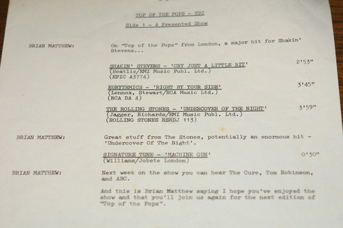 TOP POPS BBC DISC 992 LP + SHEET SLEEVE STONES DURAN EURYTHMICS QUO SHAKIN STEVE - Picture 7 of 9