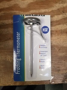 Update International 5 1/2"-Long Dial Frothing Thermometer, Stainless Steel