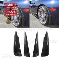 For Corvette C5 1997-2004 XL Extended Carbon Front & Rear Splash Guard Mud Flap