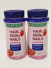 2 X Nature's Bounty Optimal Solutions Advanced Hair,Skin,Nails, 2X Biotin, 2/26