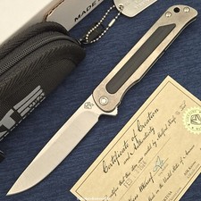 Medford The T-Bone CPM-S45VN Tumbled Blade Tumbled Titanium/G10 Handles