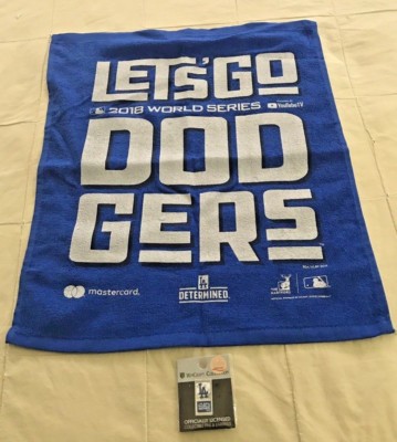 MLB 2018 Los Angeles Dodgers World Series Rally Towel W/ World Series Pin Game 4