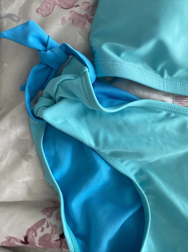 Biquíni Justice maiô meninas tamanho 14 plus club racer costas sereia azul-petróleo - Imagem 3 de 4